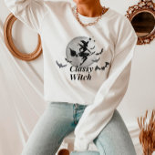 Classy Hexe und MondHalloween Sweatshirt