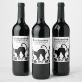 Classy Hexe Verzauberter verfluchter Chardonnay Weinetikett (Flaschen)