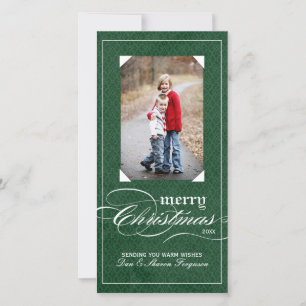 Classy Holiday Foto Cards (4x8) Feiertagskarte