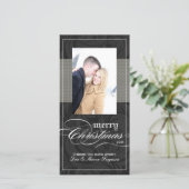 Classy Holiday Foto Cards (4x8) Feiertagskarte (Stehend Vorderseite)