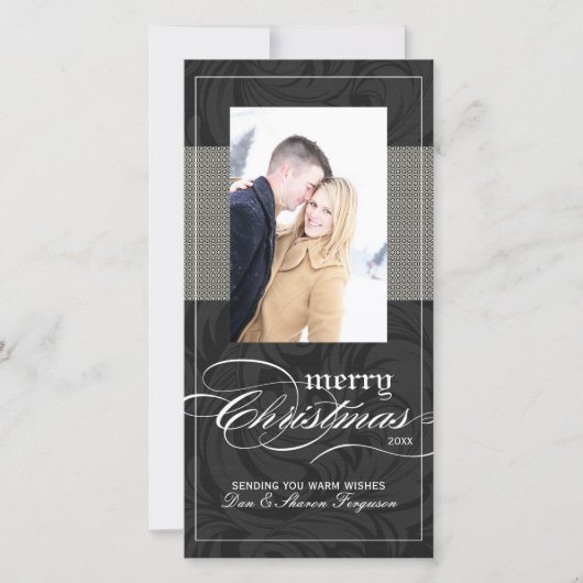 Classy Holiday Foto Cards (4x8) Feiertagskarte (Vorderseite)