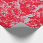 Classy Holiday Red Marble Look Geschenkpapier (Ecke)