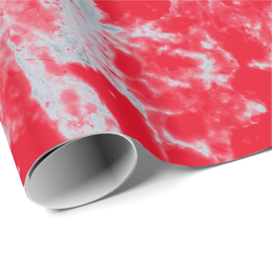 Classy Holiday Red Marble Look Geschenkpapier (Rolleneckpunkt)
