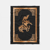 CLASSY HORSE HOLZ SILHOUETTE FLEECEDECKE (Vorderseite)