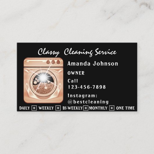 Classy House Cleanservice Haushaltshilfe QR Code Visitenkarte (Vorderseite)