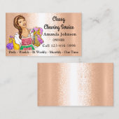 Classy House Reinigungsservice Haushaltshilfe Glit Visitenkarte (Vorne/Hinten)