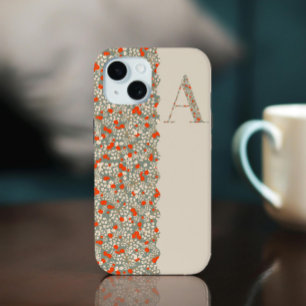 Classy Hübsch MONOGRAM A BEIGE FLORAL Case Mate