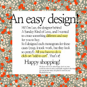 Classy Hübsch MONOGRAM A BEIGE FLORAL Case Mate