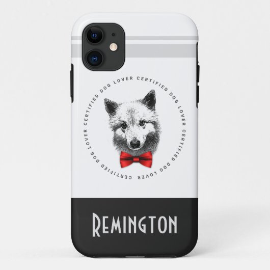 Classy Hund Lover Shiba Inu Bow Krawatte Ihren Nam Case-Mate iPhone Hülle (Rückseite)