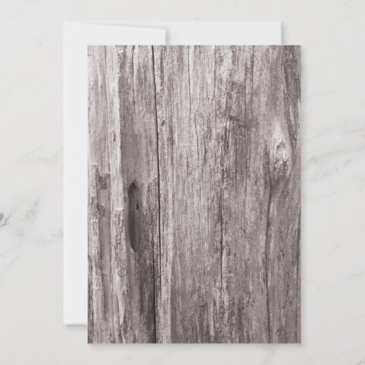 Classy Hydrangea Blume Hochzeit von Holz Einladung (Rückseite)