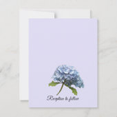 Classy Hydrangea Wedding Einladung (Rückseite)