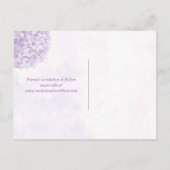Classy Hydrangea Wedding Foto Save the Date Ankündigungspostkarte (Rückseite)