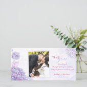 Classy Hydrangeas Wedding danke Ihnen Foto-Karte (Stehend Vorderseite)
