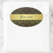 Classy Imitate Gold Foil Chevrons Ovaler Aufkleber (Tasche)