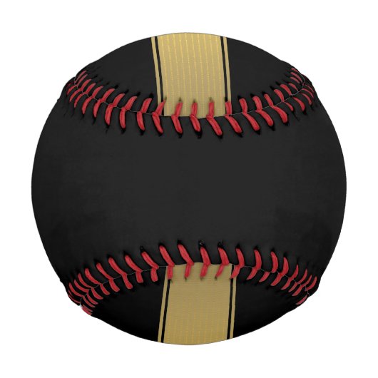 Classy Imitate Gold Streifen & Black Background od Baseball (Rückseite)