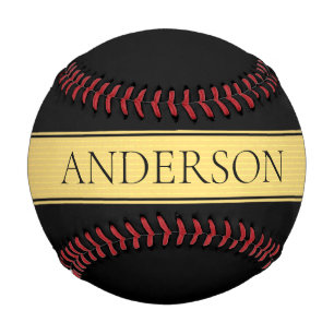 Classy Imitate Gold Streifen & Black Background od Baseball
