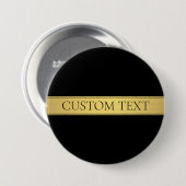 Classy Imitate Gold Streifen & Black Background od Button (Vorne & Hinten)