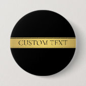 Classy Imitate Gold Streifen & Black Background od Button (Vorderseite)