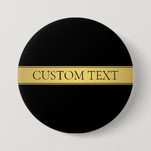 Classy Imitate Gold Streifen & Black Background od Button
