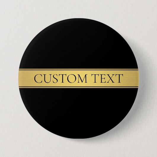 Classy Imitate Gold Streifen & Black Background od Button (Vorderseite)