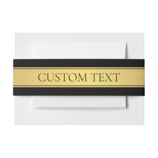 Classy Imitate Gold Streifen & Black Background od Einladungsbanderole