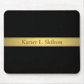 Classy Imitate Gold Streifen & Black Background od Mousepad (Vorne)