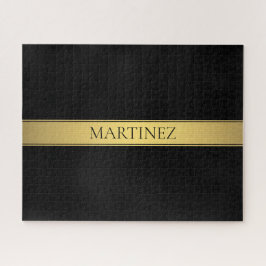 Classy Imitate Gold Streifen & Black Background od Puzzle