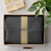 Classy Imitate Gold Streifen & Black Background od Seidenpapier (Geschenk)