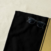 Classy Imitate Gold Streifen & Black Background od Strandtuch (Beispiel)