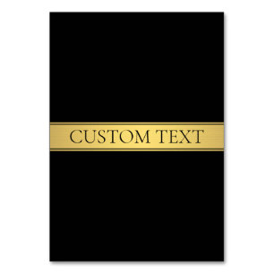 Classy Imitate Gold Streifen & Black Background od Tischnummer