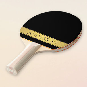 Classy Imitate Gold Streifen & Black Background od Tischtennis Schläger