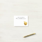 Classy Imitate Golden Apple Personalisiert Teacher Post-it Klebezettel (Auf Schreibtisch)