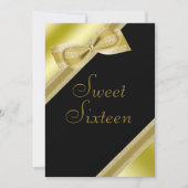 Classy Imitats Bow & Ribbon Sweet 16 Geburtstag Einladung (Vorderseite)