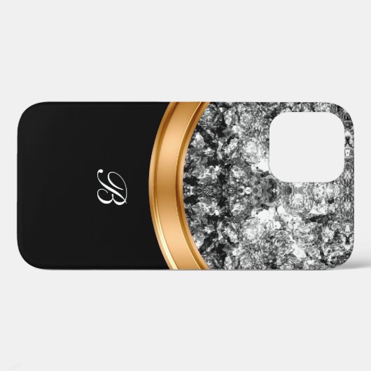 Classy Imitats Crystal Bing Monogramm Case-Mate iPhone Hülle (Rückseite (Horizontal))