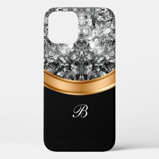 Classy Imitats Crystal Bing Monogramm Case-Mate iPhone Hülle (Rückseite)