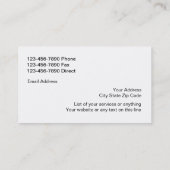Classy Insurance Agent Double Side Business Card Visitenkarte (Rückseite)