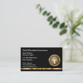 Classy Insurance Provider Sales Agent Businesscard Visitenkarte (Stehend Vorderseite)