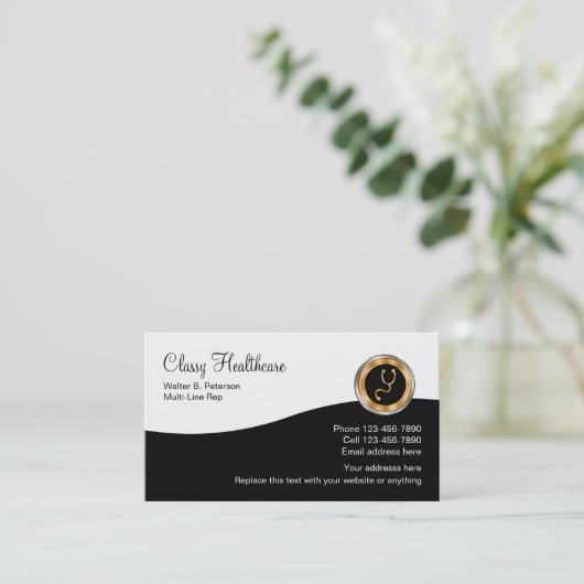 Classy Insurance Representative Visitenkarte (Stehend Vorderseite)