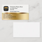 Classy Insurance Umbrella Theme Business Cards Visitenkarte (Vorne/Hinten)