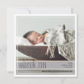 Classy Intro | Blue Dots Baby Ankündigung (Vorderseite)