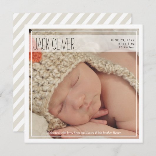 Classy Intro | Kinderankündigung Ankündigung (Vorne/Hinten)