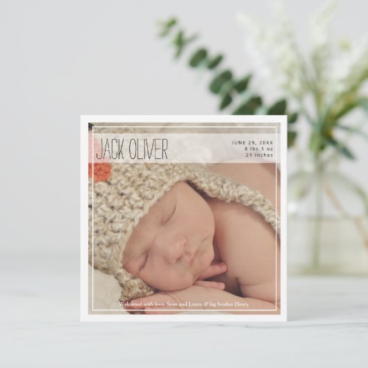 Classy Intro | Kinderankündigung Ankündigung (Stehend Vorderseite)