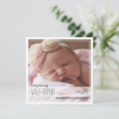 Classy Intro | Pink Baby Ankündigung (Stehend Vorderseite)