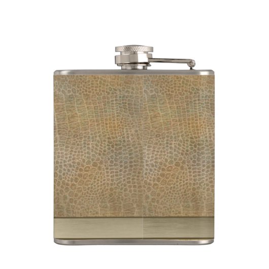 Classy Irish Glück Kleeblatt Leder Look Flachmann (Rückseite)