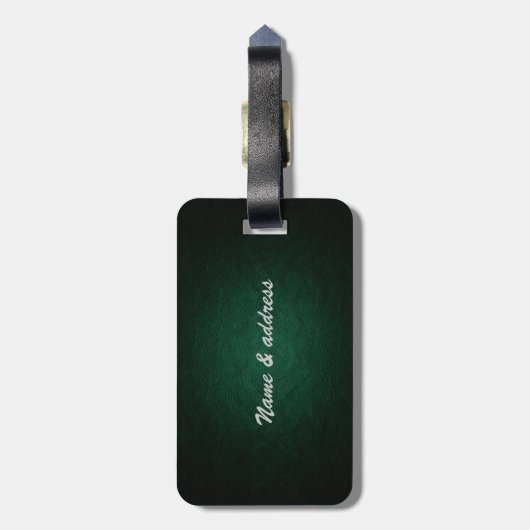 Classy Irish Glück Kleeblatt Leder Look Gepäckanhänger (Rückseite vertikal)