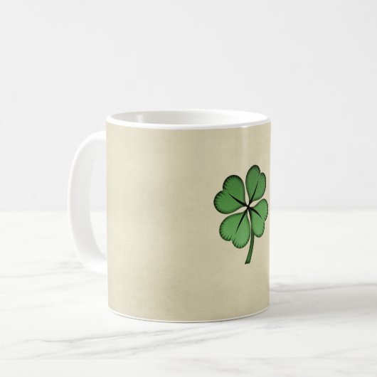 Classy Irish Lucky Kleeblatt Kaffeetasse (Vorderseite Links)