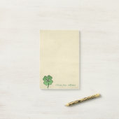 Classy Irish Lucky Kleeblatt-Personalisiert Post-it Klebezettel (Auf Schreibtisch)