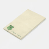 Classy Irish Lucky Kleeblatt-Personalisiert Post-it Klebezettel (angewinkelt)