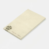 Classy Irish Lucky Kleeblatt-Personalisiert Post-it Klebezettel (angewinkelt)