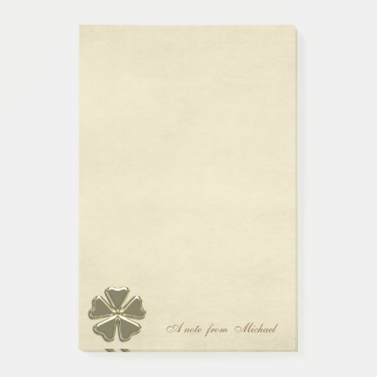 Classy Irish Lucky Kleeblatt-Personalisiert Post-it Klebezettel (Vorderseite)